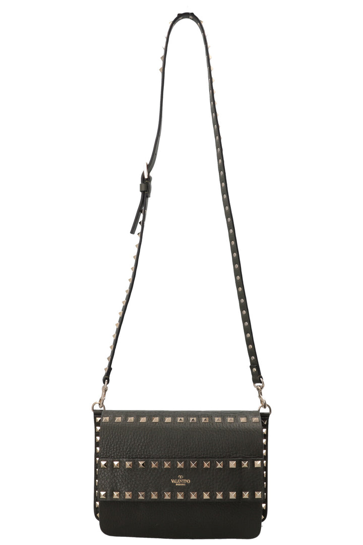 VALENTINO Rockstud Crossbody Flap Bag Green
