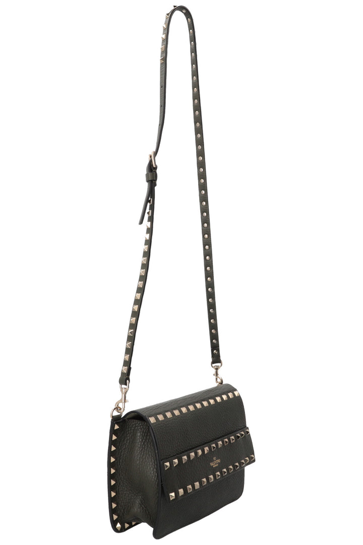 VALENTINO Rockstud Crossbody Flap Bag Green