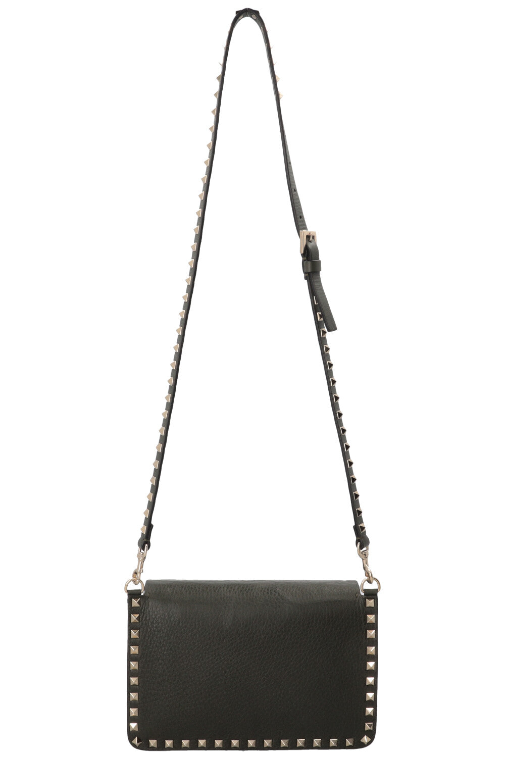 VALENTINO Rockstud Crossbody Flap Bag Green