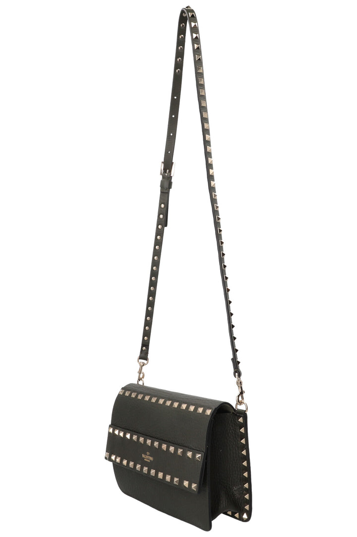 VALENTINO Rockstud Crossbody Flap Bag Green