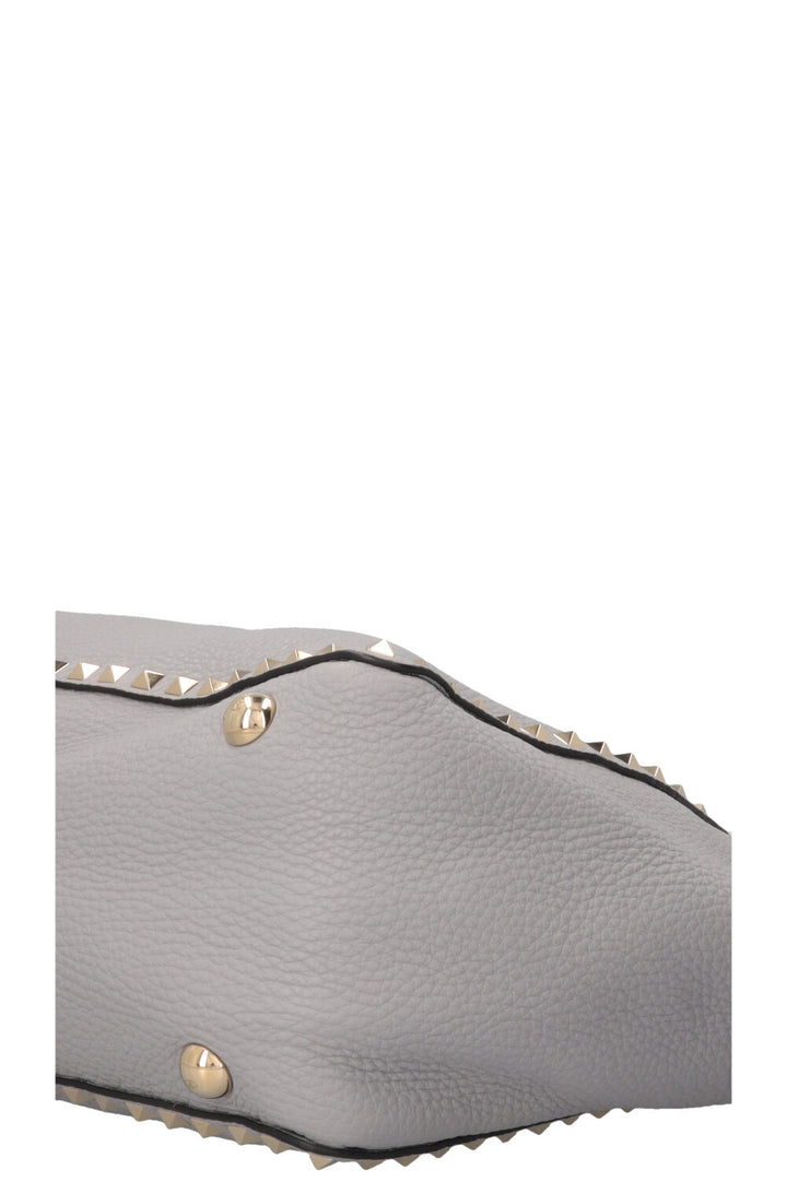 VALENTINO Rockstud Shopping Tote Leather Grey