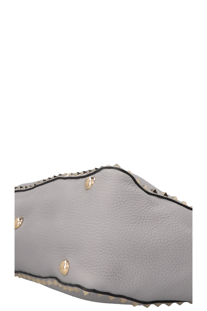 VALENTINO Rockstud Shopping Tote Leather Grey