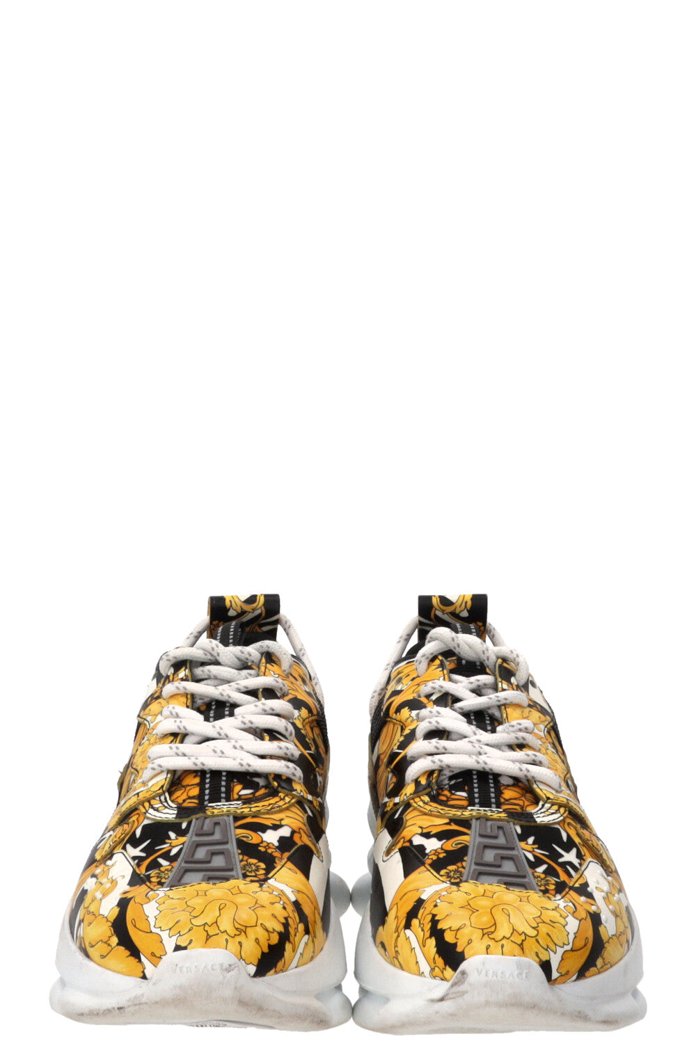 VERSACE Chain Reaction Sneakers Leather Yellow
