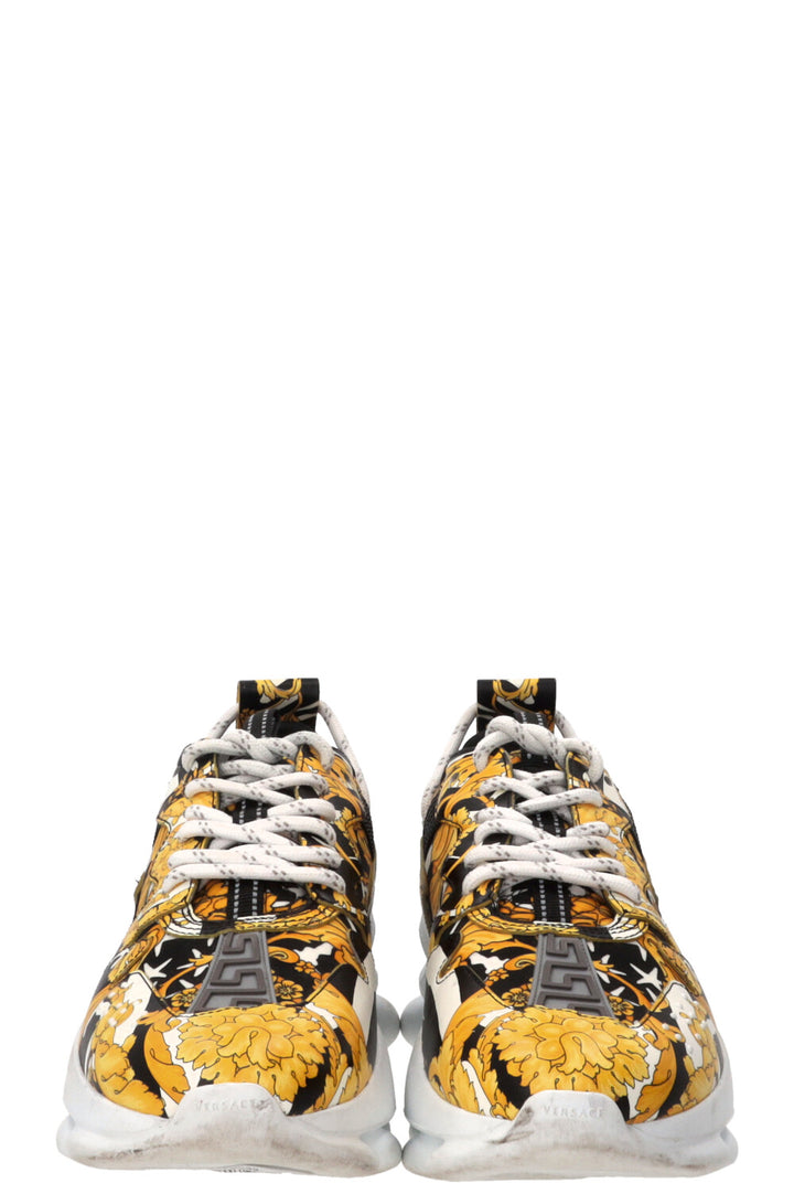 VERSACE Chain Reaction Sneakers Leather Yellow