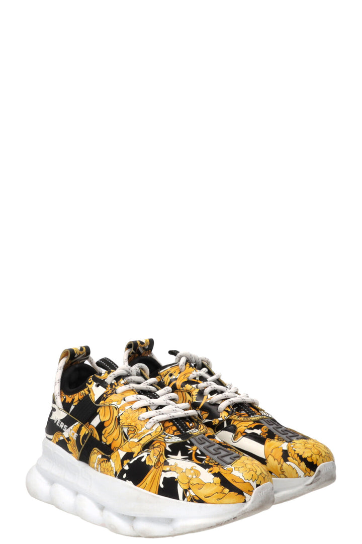 VERSACE Chain Reaction Sneakers Leather Yellow