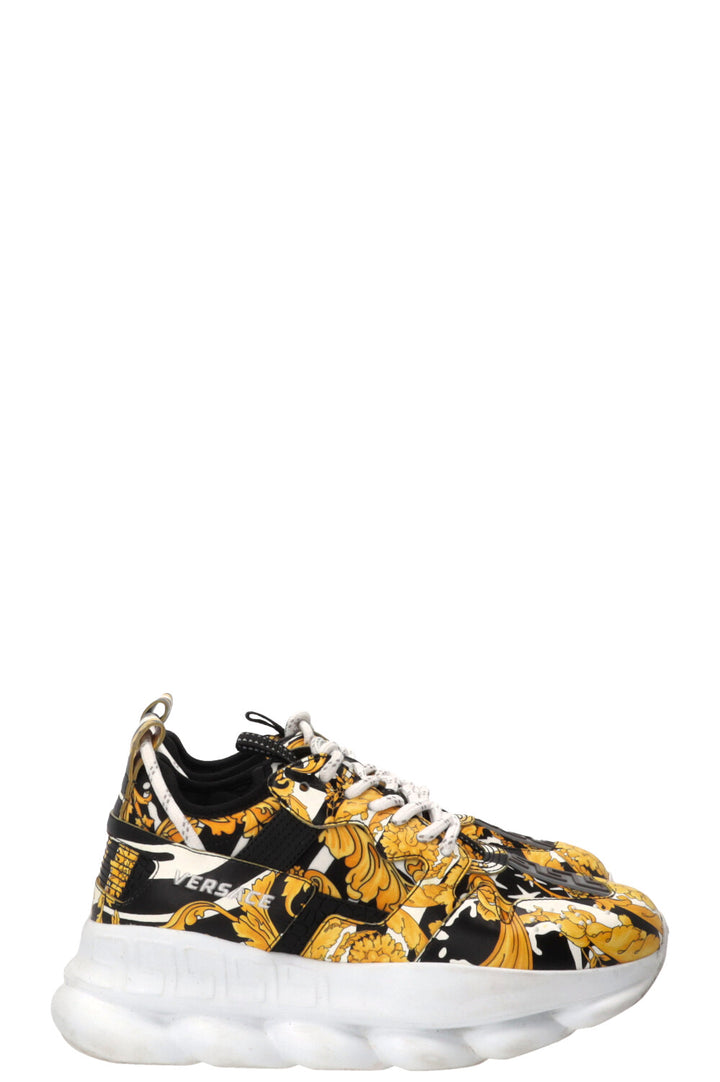 VERSACE Chain Reaction Sneakers Leather Yellow