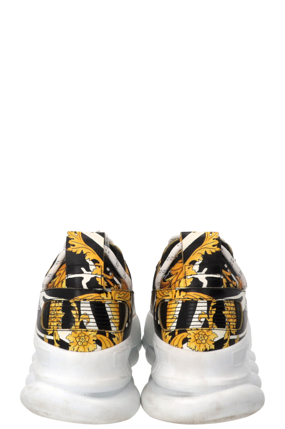 VERSACE Chain Reaction Sneakers Leather Yellow