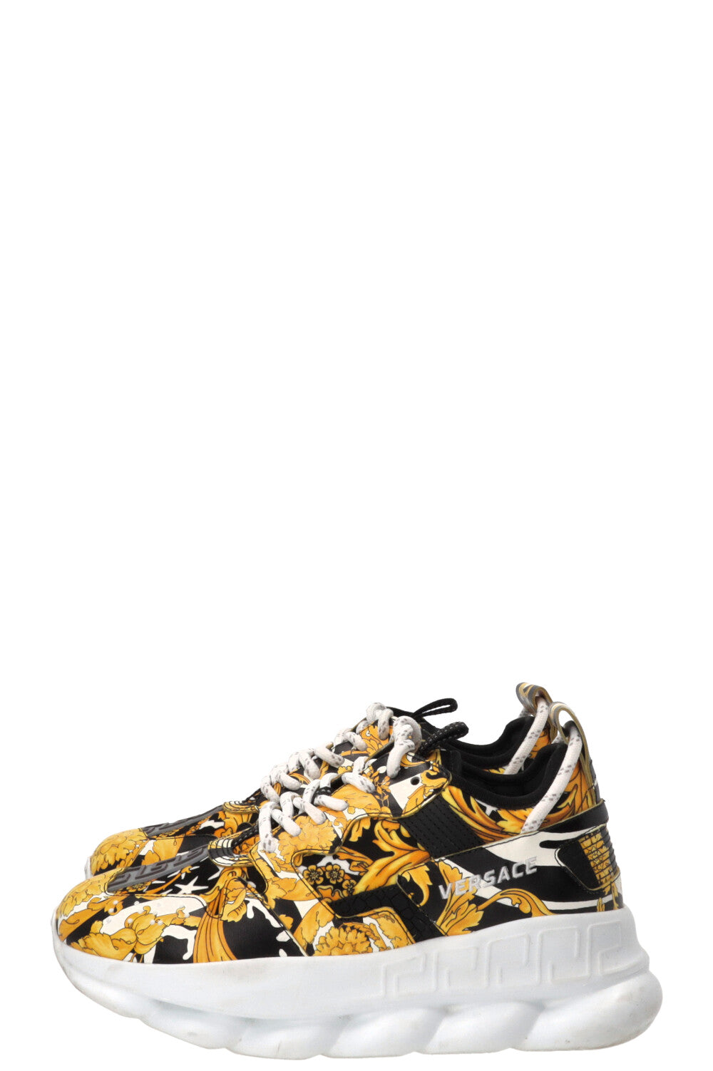 VERSACE Chain Reaction Sneakers Leather Yellow