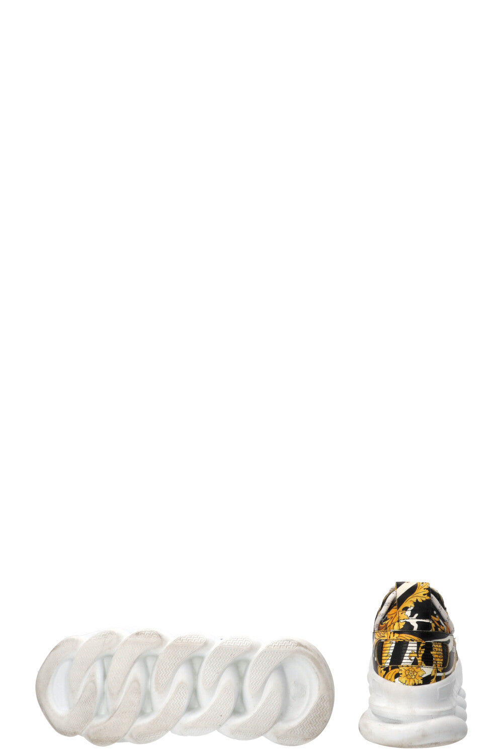 VERSACE Chain Reaction Sneakers Leather Yellow