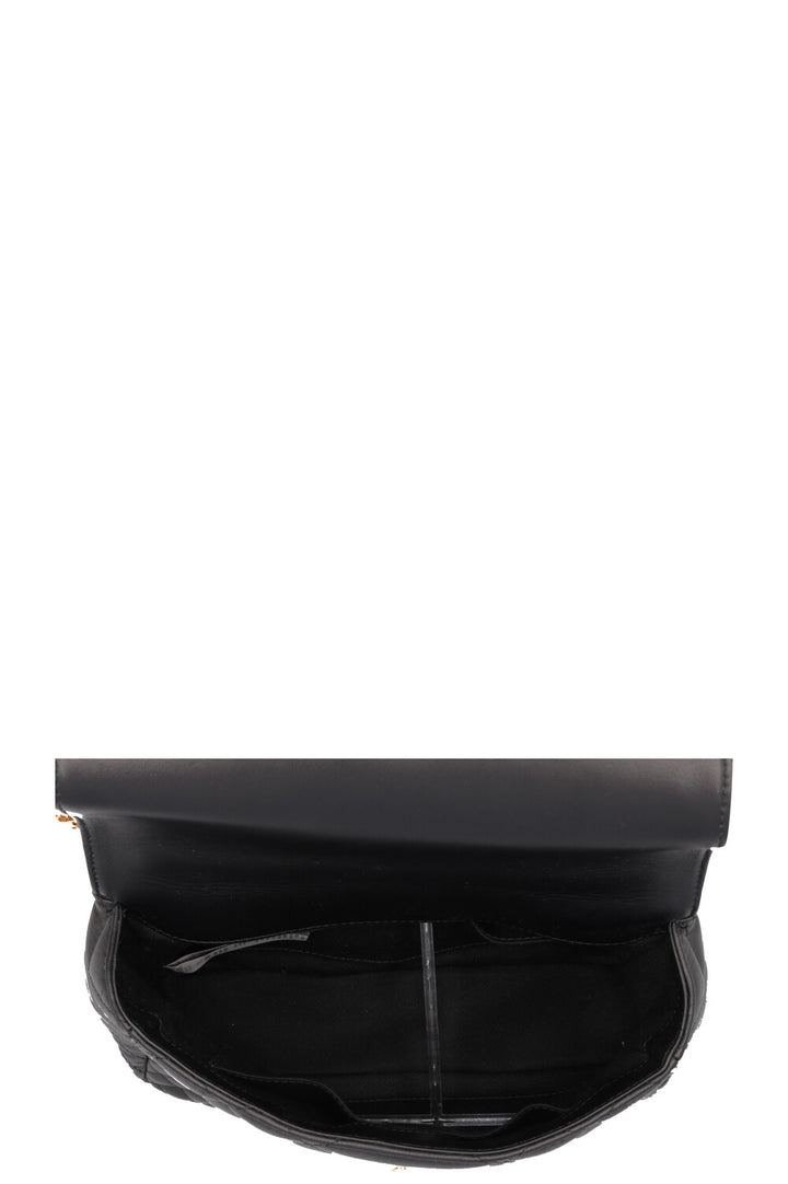 VERSACE Quilted Barocco Icon Bag Nappa Black