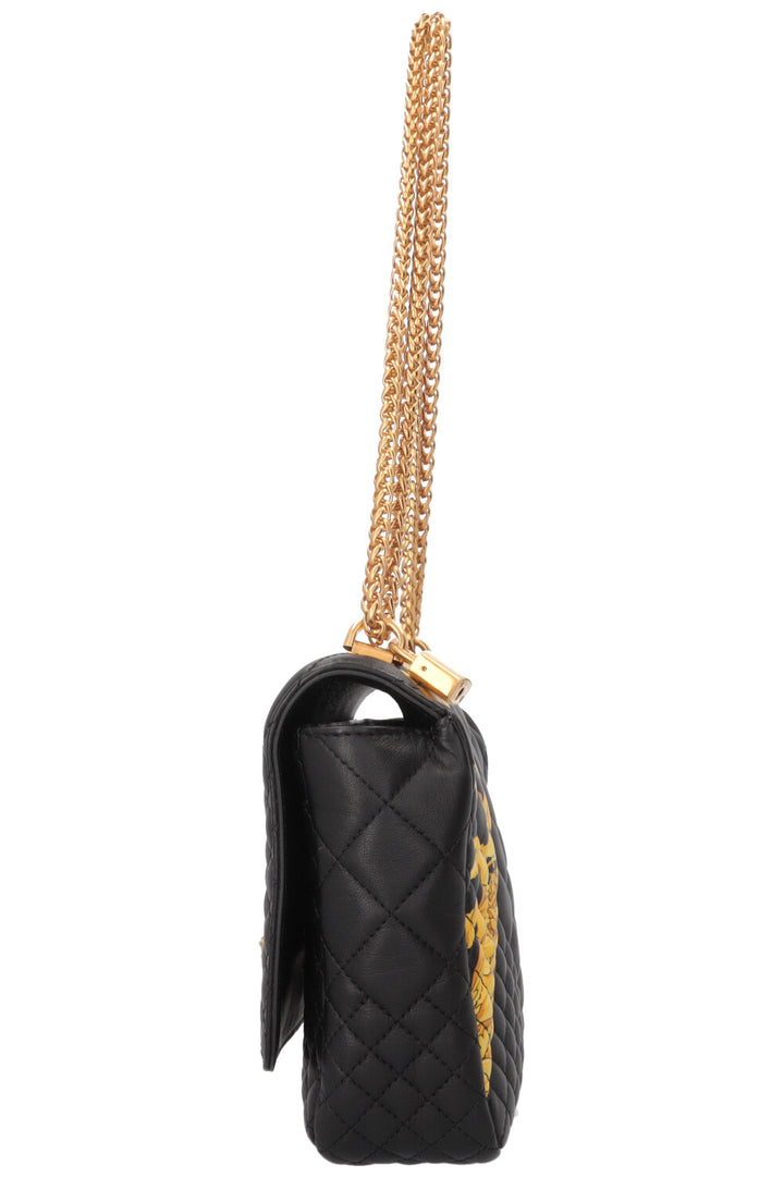 VERSACE Quilted Barocco Icon Bag Nappa Black