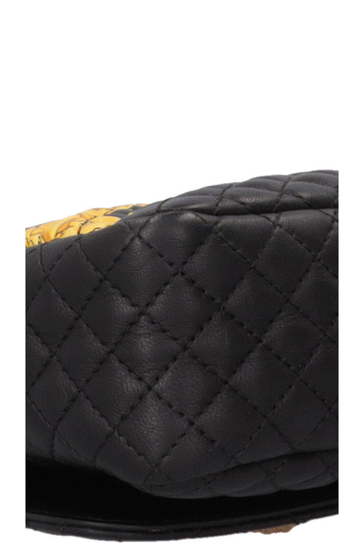 VERSACE Quilted Barocco Icon Bag Nappa Black