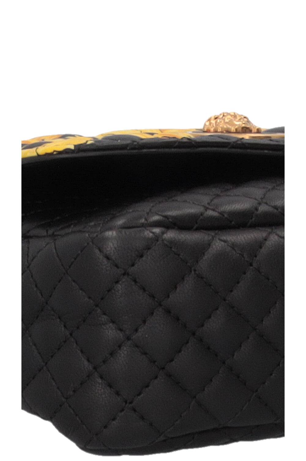VERSACE Quilted Barocco Icon Bag Nappa Black