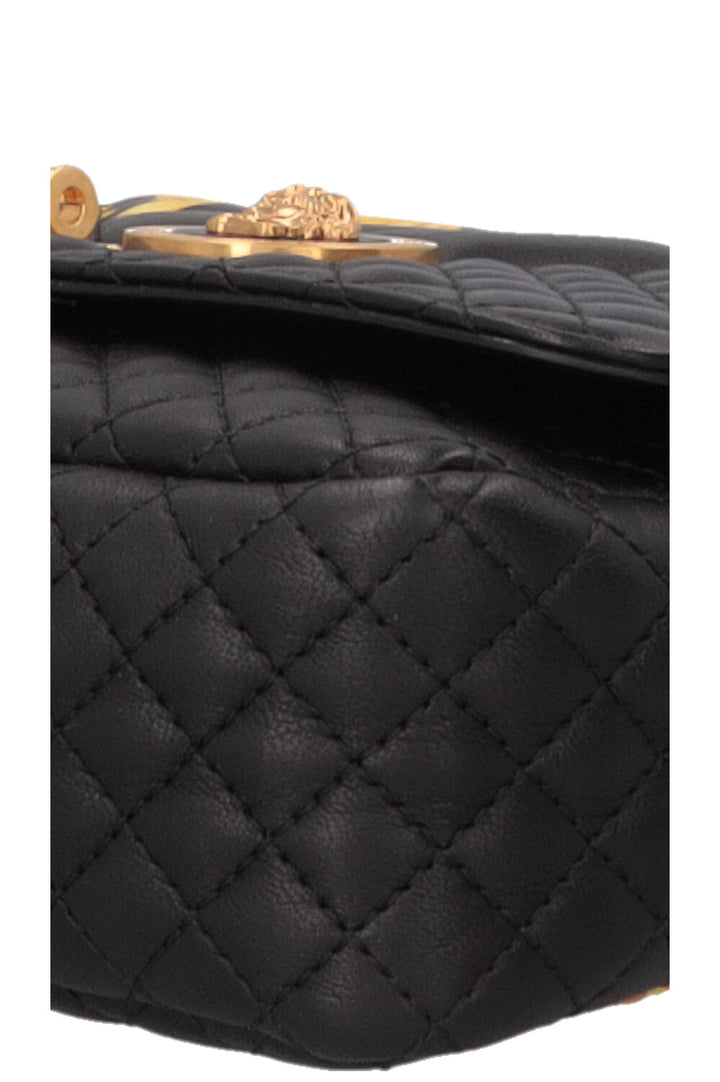 VERSACE Quilted Barocco Icon Bag Nappa Black