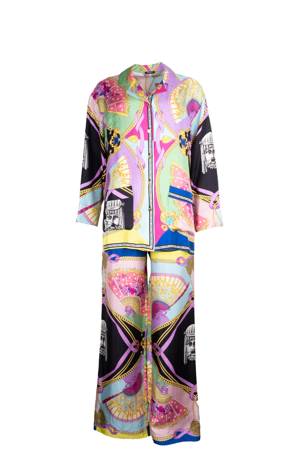 VERSACE Two Piece Silk Multicolor