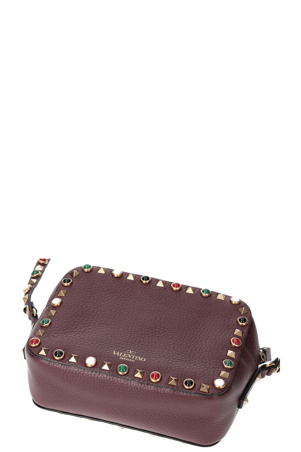 VALENTINO Rockstud Camera Bag Bordeaux