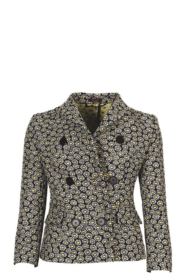 Veste croisée camomille GUCCI jaune et noire
