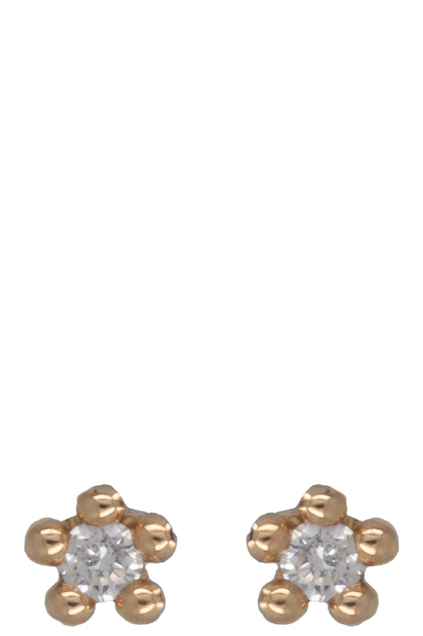 LES MILLIONNAIRES Froschkönig Solitaire Earrings Yellow Gold Diamond