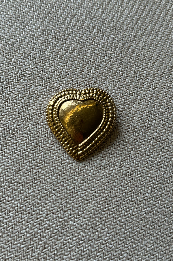 SAINT LAURENT Vintage Heart Brooch & Pendant Gold