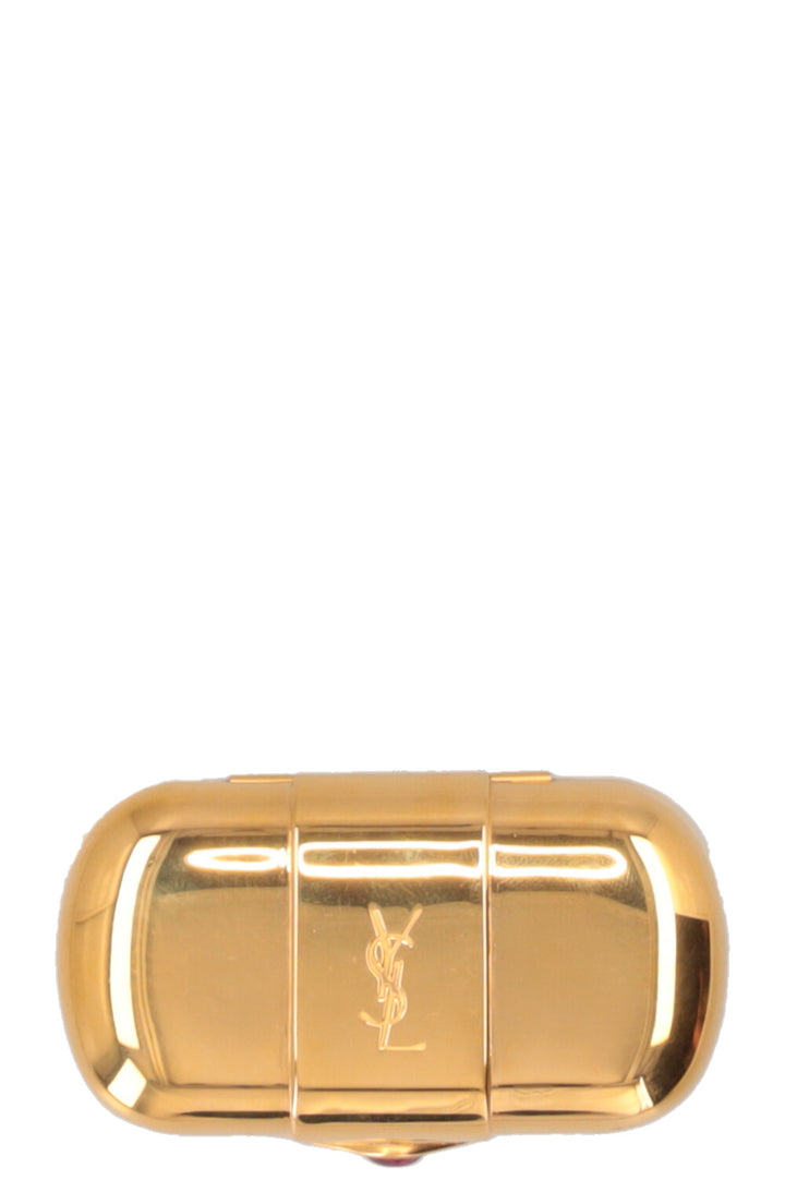 YVES SAINT LAURENT Pilulier Vintage Plaqué Or