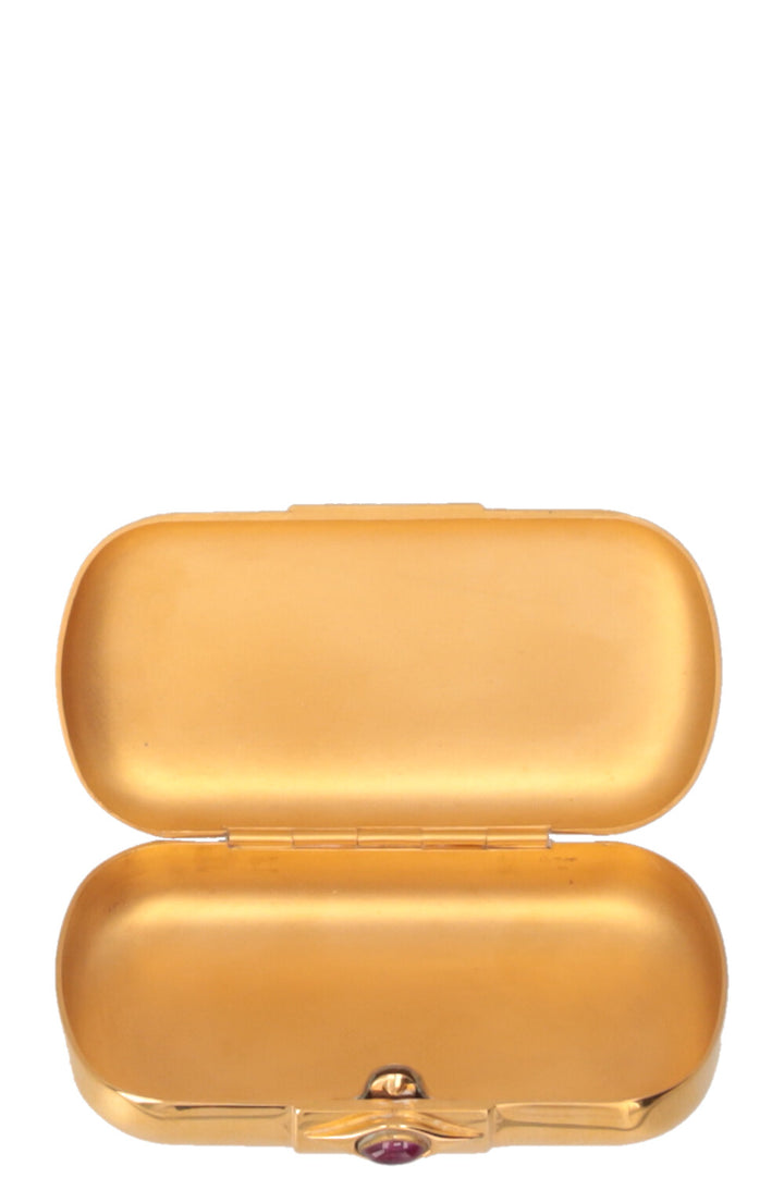 YVES SAINT LAURENT Pilulier Vintage Plaqué Or
