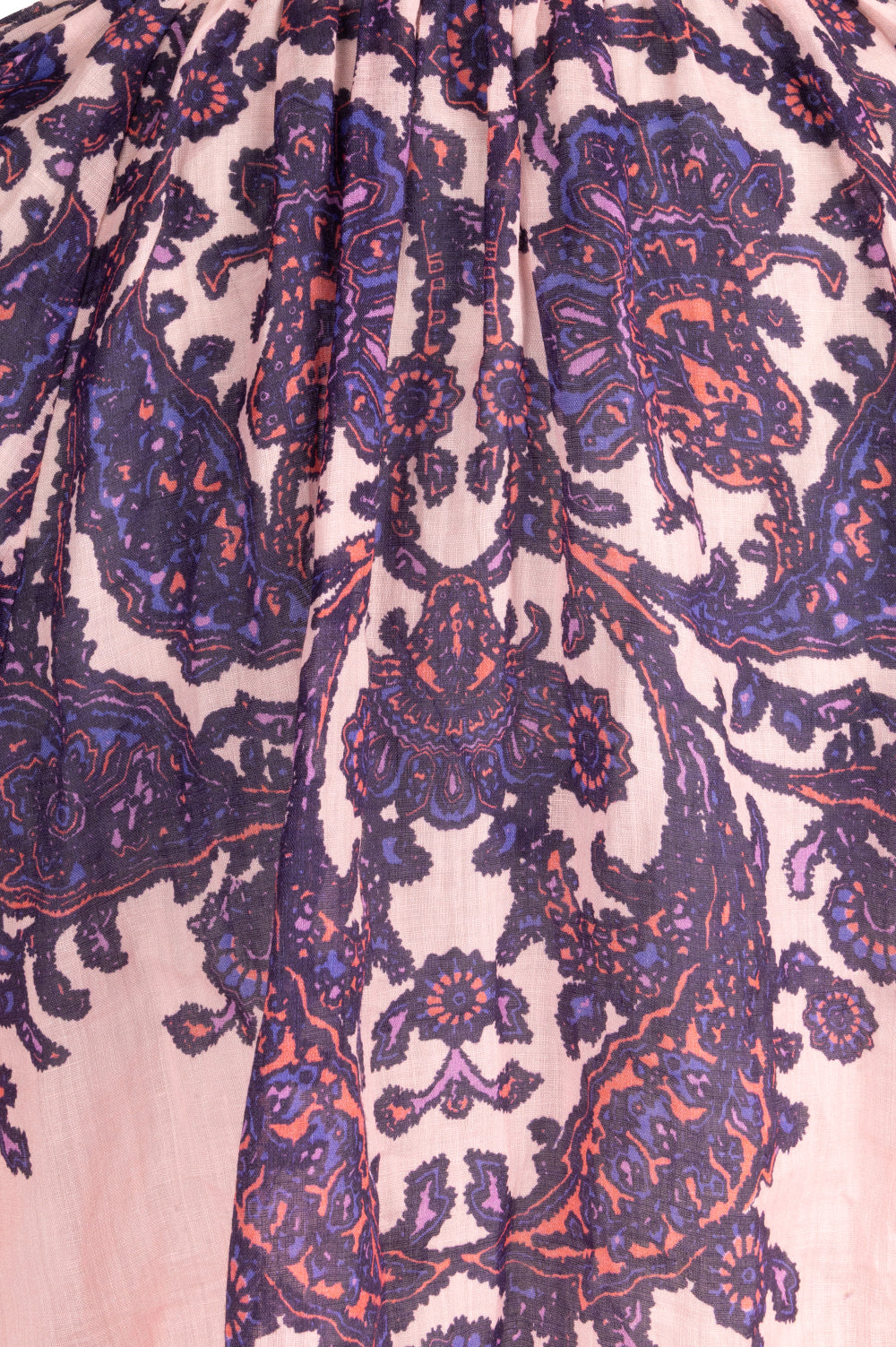 ZIMMERMANN Belted Two Piece Linen Paisley Pink Purple