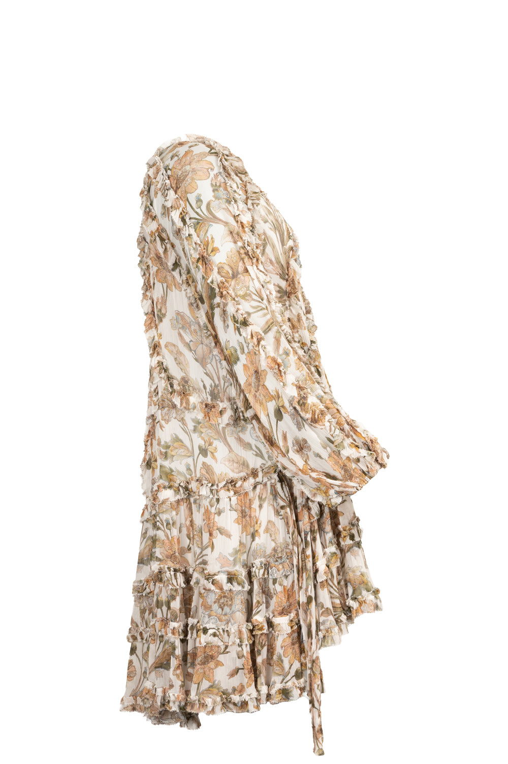 ZIMMERMANN Floral Dress White Brown – REAWAKE