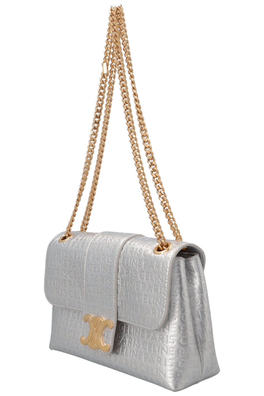 CELINE Victoire Crossbody Bag Silver