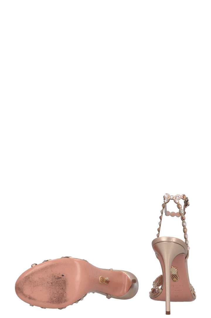 AQUAZURRA Crystal Heels Nude