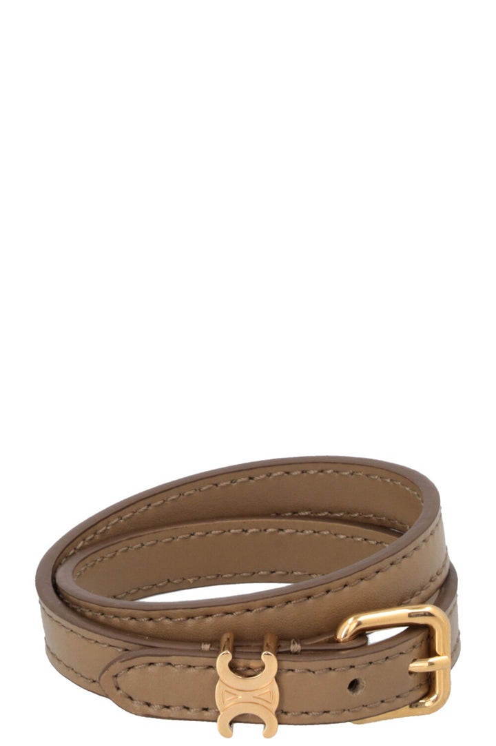 Bracelet double CELINE Triomphe vert olive