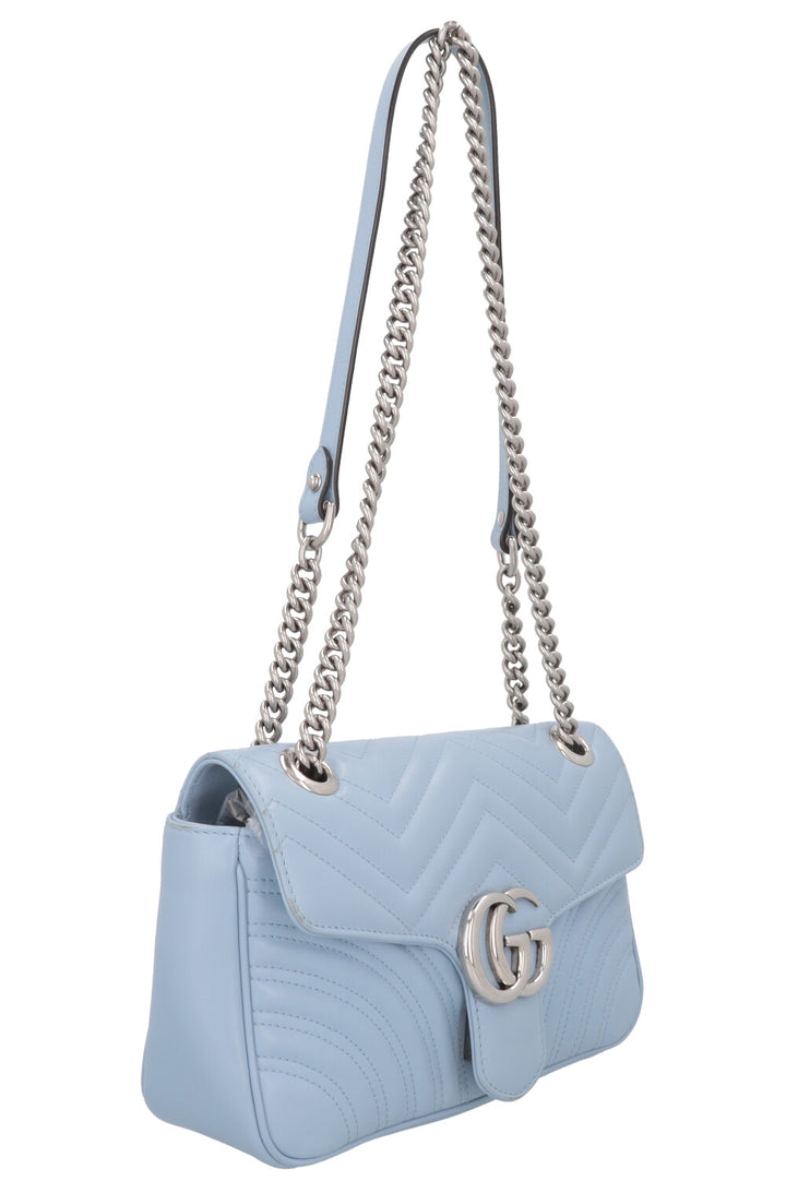 Petit sac GUCCI Marmont en cuir bleu