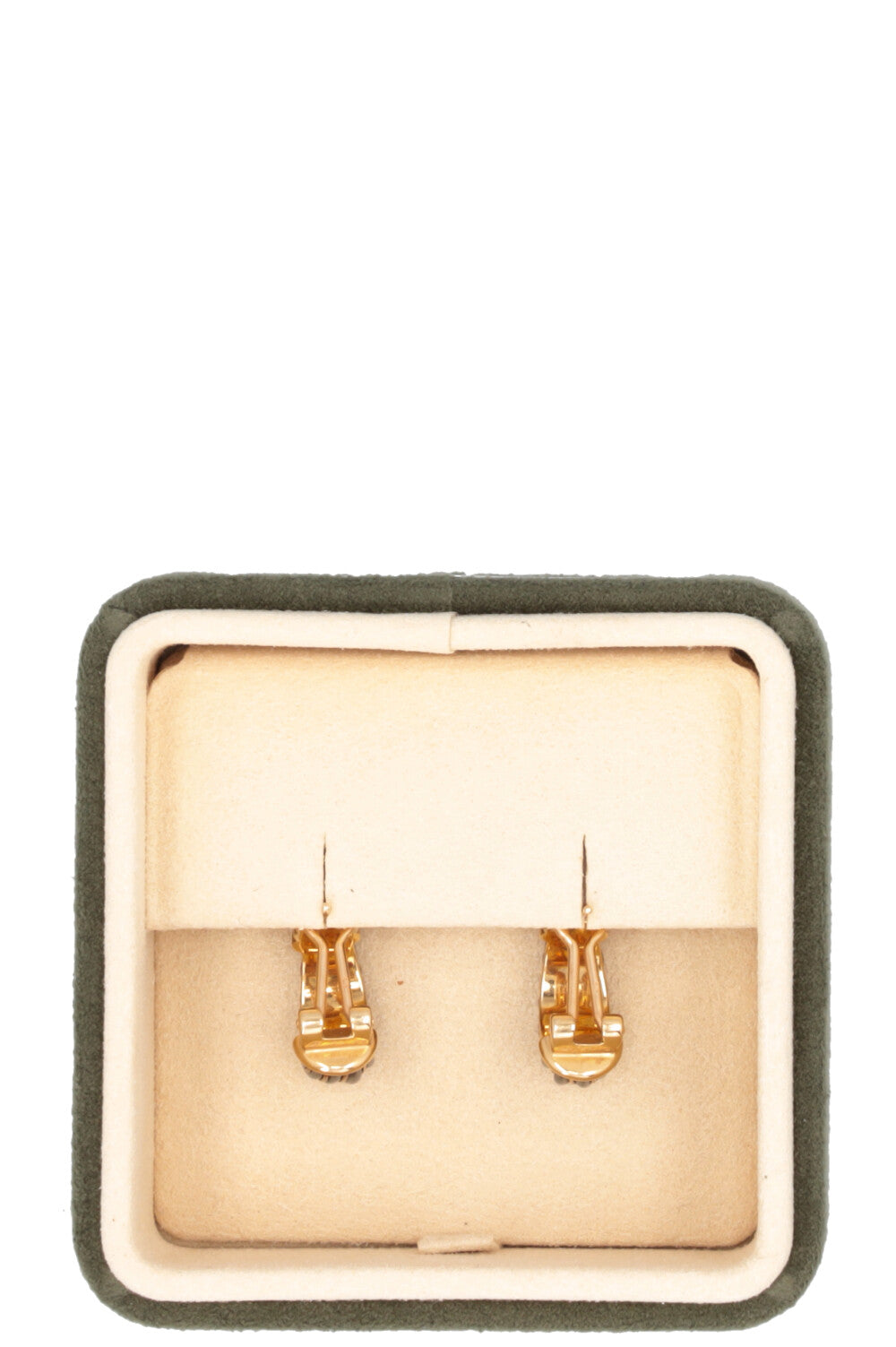 CARTIER Vintage Twisted Tri-Color Earrings Hematite Gold