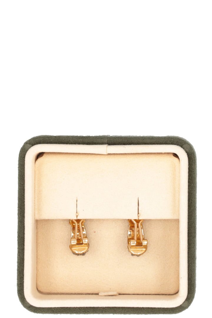 CARTIER Vintage Twisted Tri-Color Earrings Hematite Gold