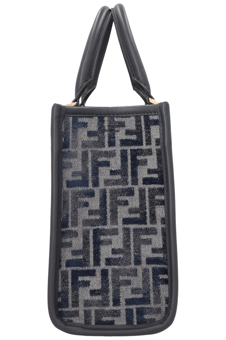 FENDI Small Sunshine Tote Bag Chenille Blue