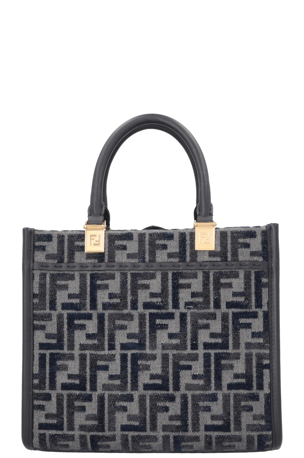 FENDI Small Sunshine Tote Bag Chenille Blue