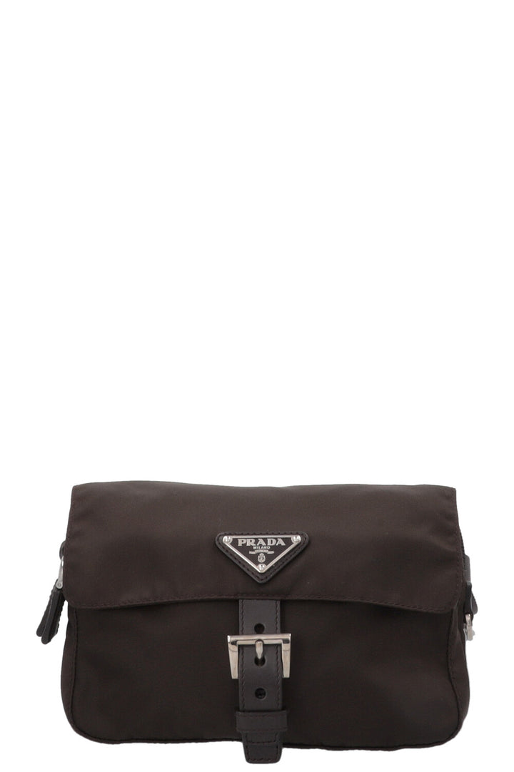PRADA Nylon Belt Bag Brown