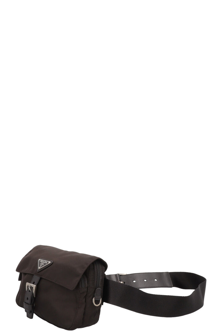PRADA Nylon Belt Bag Brown