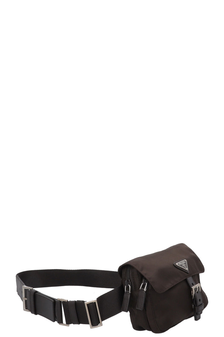 PRADA Nylon Belt Bag Brown
