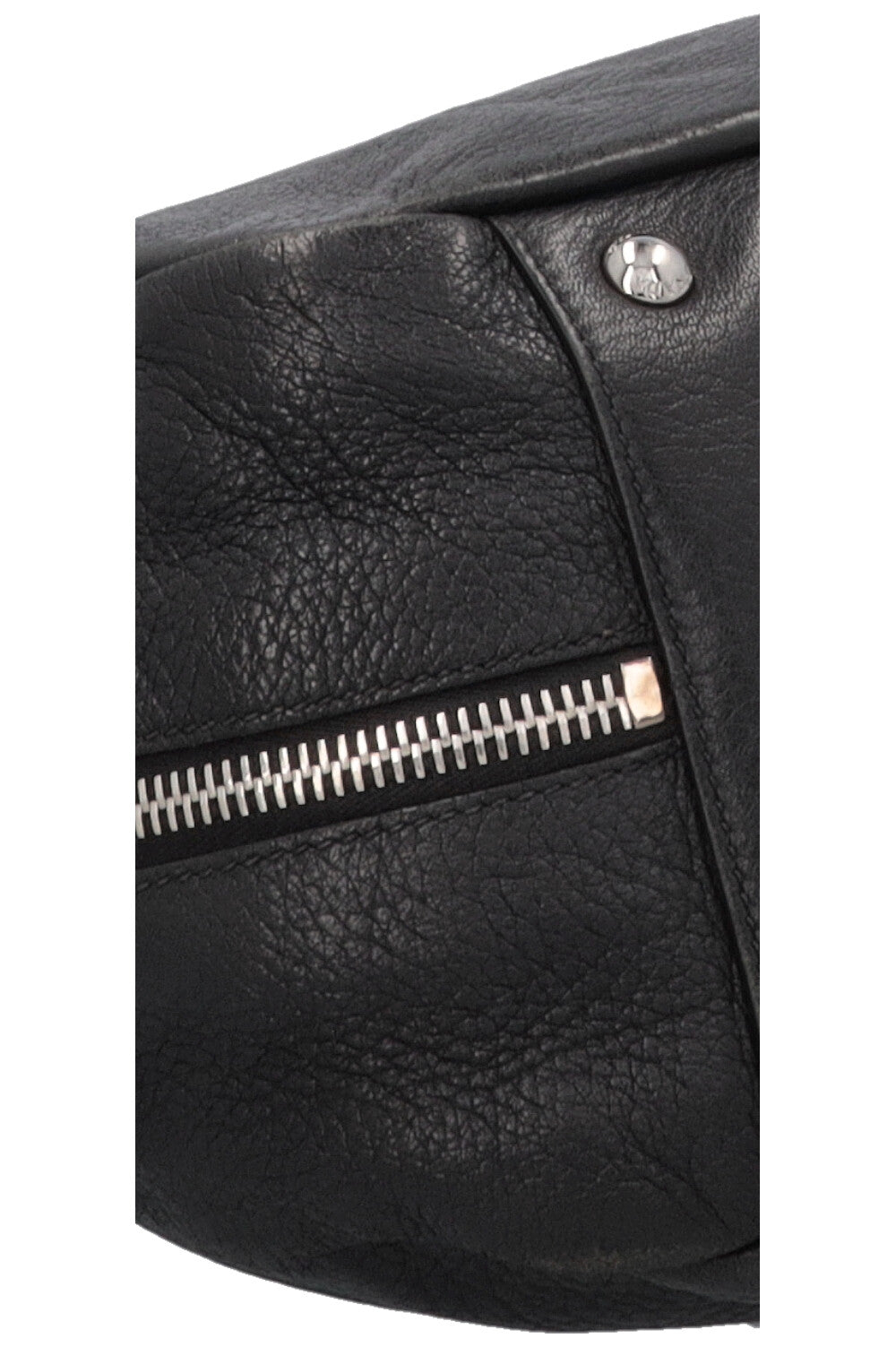 PRADA Logo Zip Hobo Bag Black