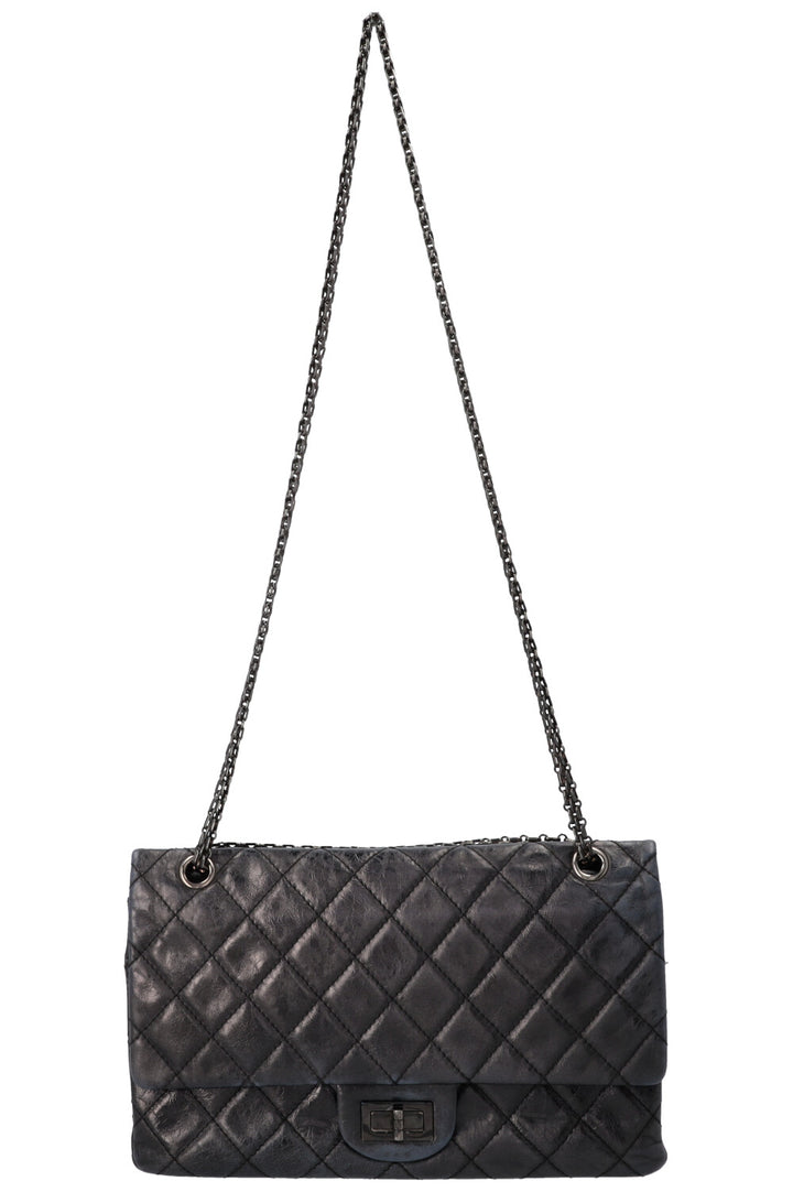 CHANEL 2.55 Maxi Flap Bag Aged Calfskin