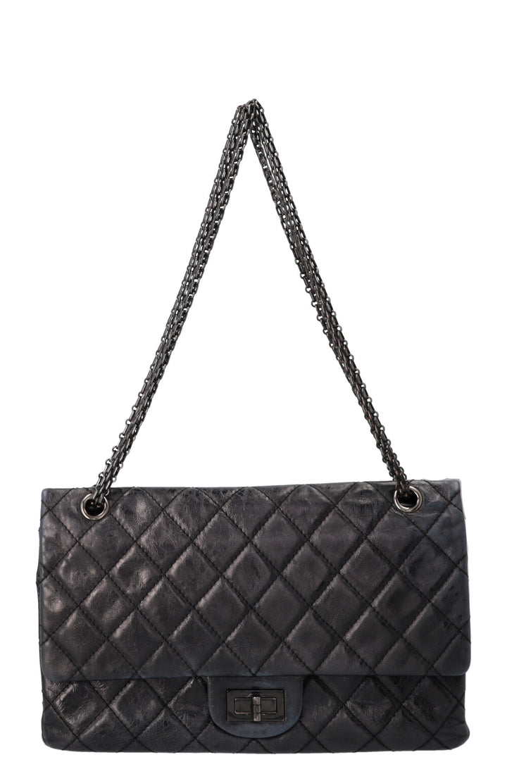 CHANEL 2.55 Maxi Flap Bag Aged Calfskin