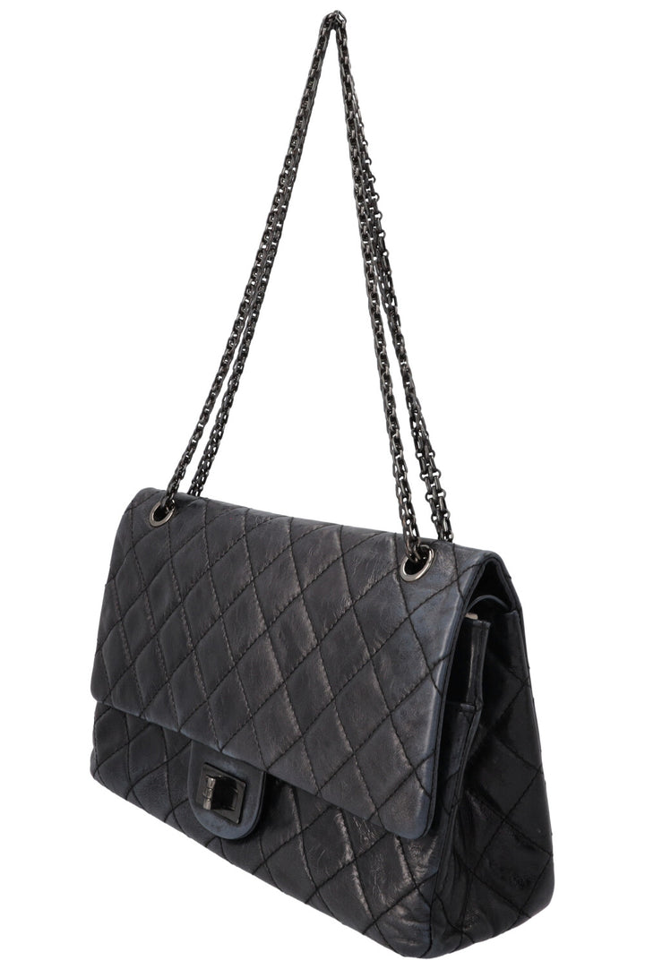 CHANEL 2.55 Maxi Flap Bag Aged Calfskin