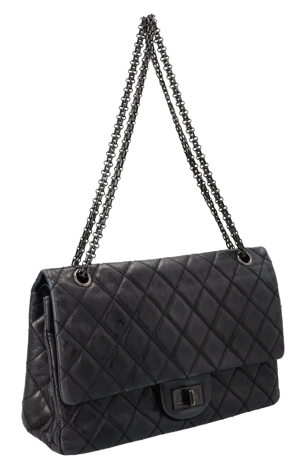 CHANEL 2.55 Maxi Flap Bag Aged Calfskin
