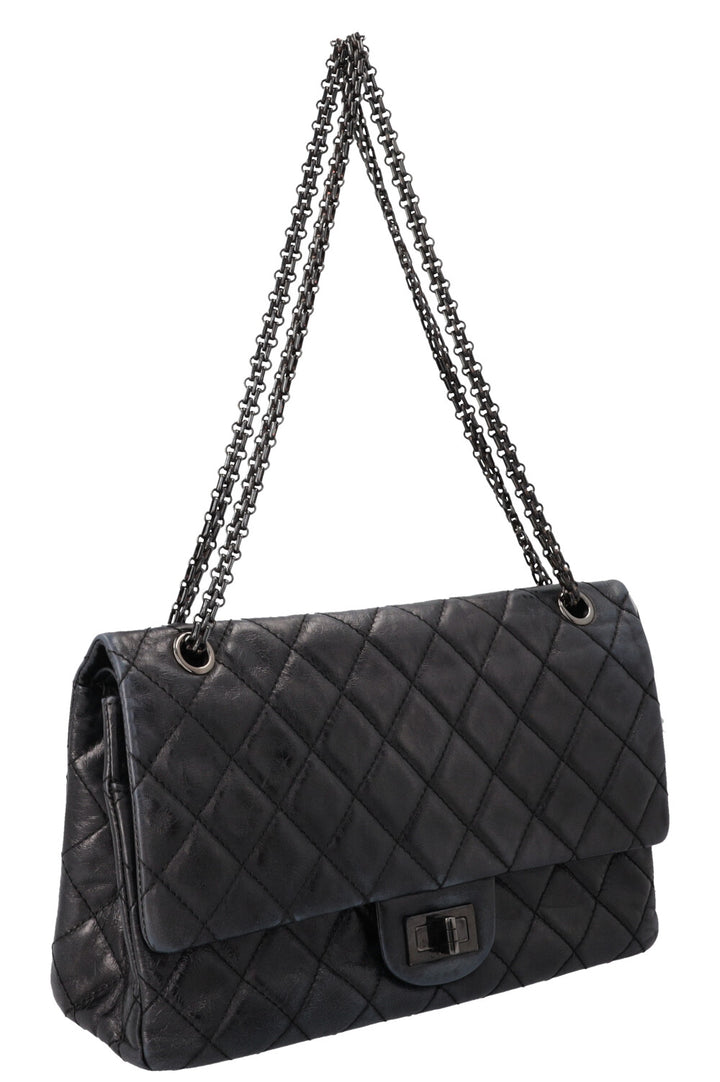 CHANEL 2.55 Maxi Flap Bag Aged Calfskin