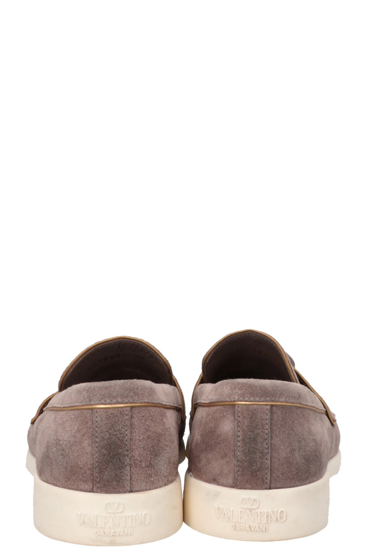 VALENTINO Mocassins VLogo Daim Gris