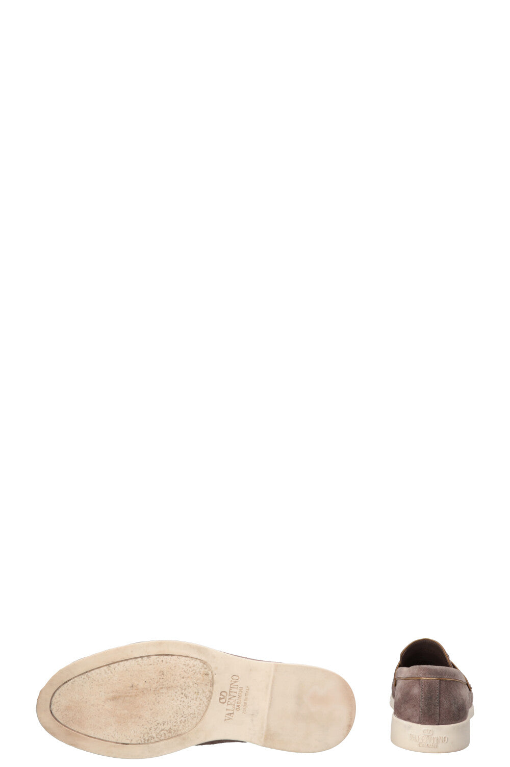 VALENTINO Mocassins VLogo Daim Gris