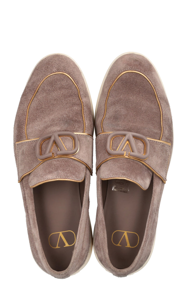 VALENTINO Mocassins VLogo Daim Gris