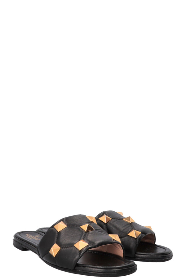 VALENTINO Roman Stud Flats Black