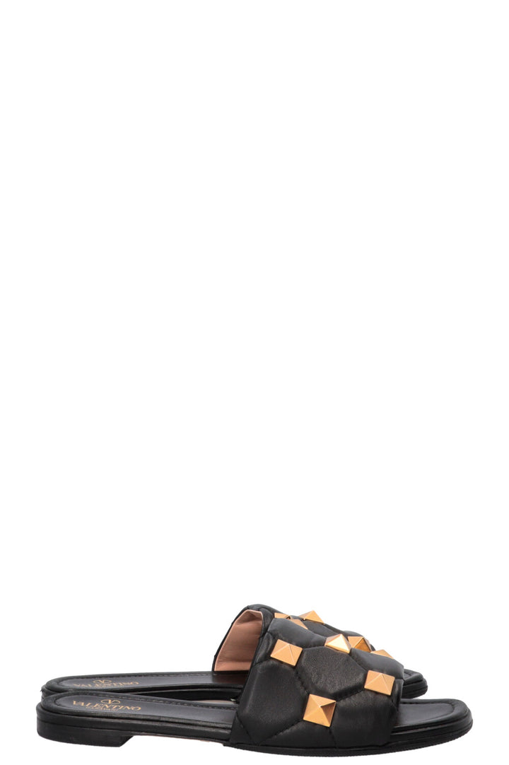 VALENTINO Roman Stud Ballerines Noires