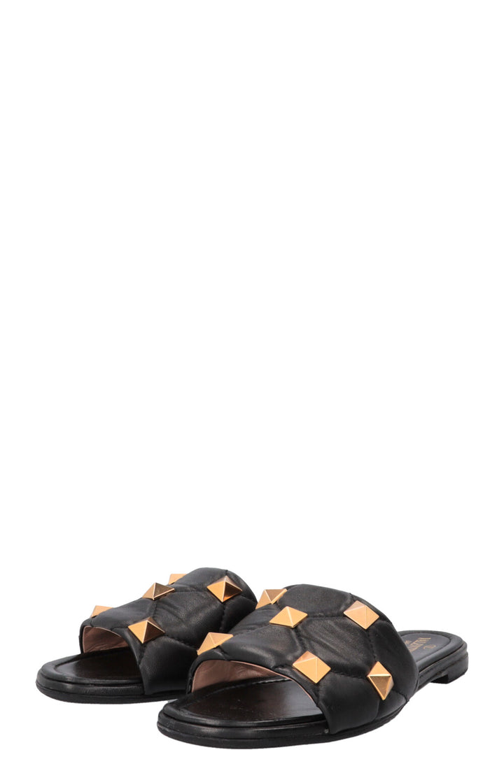 VALENTINO Roman Stud Ballerines Noires